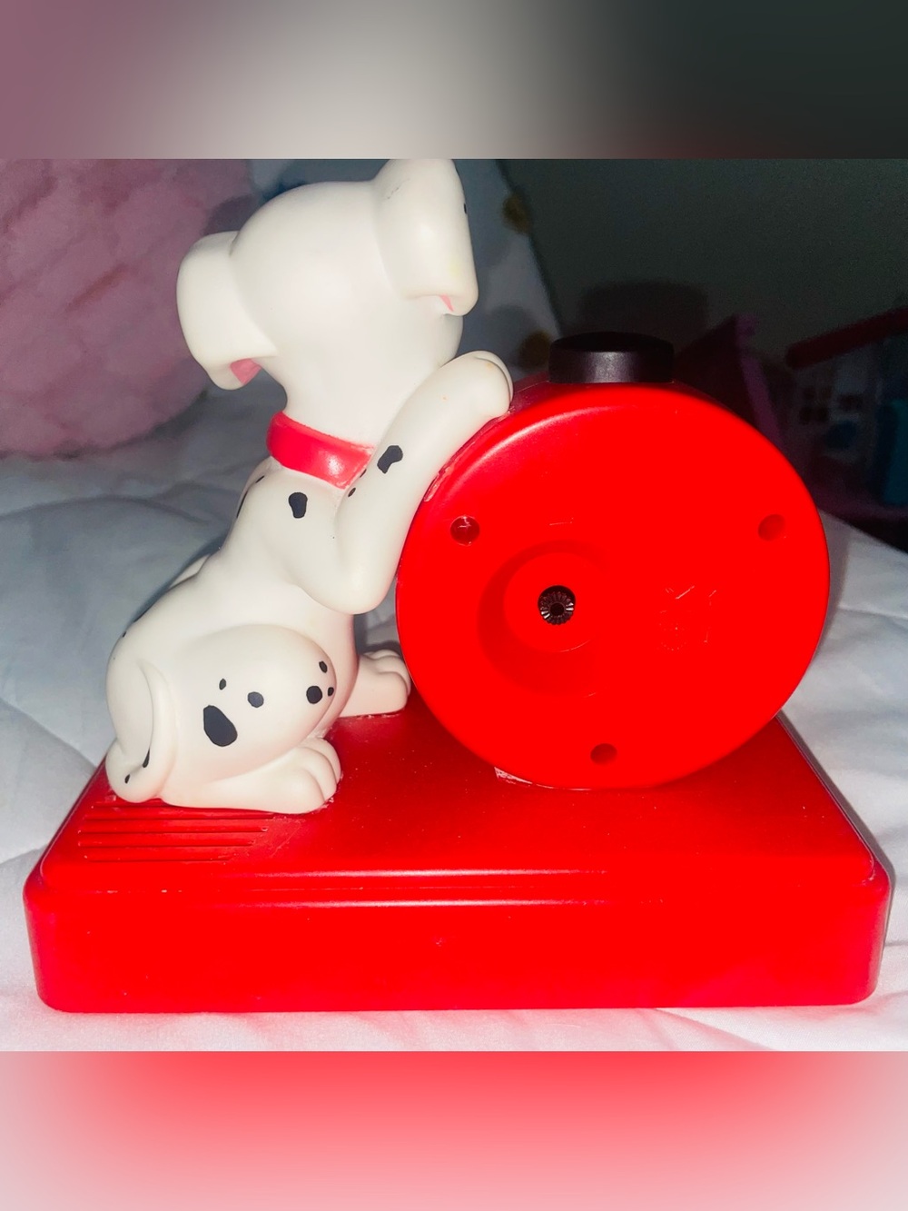 Vintage Disney 101 Dalmatians Barking Alarm Clock Mattel Working Puppy Dog Rare - Picture 3 of 5